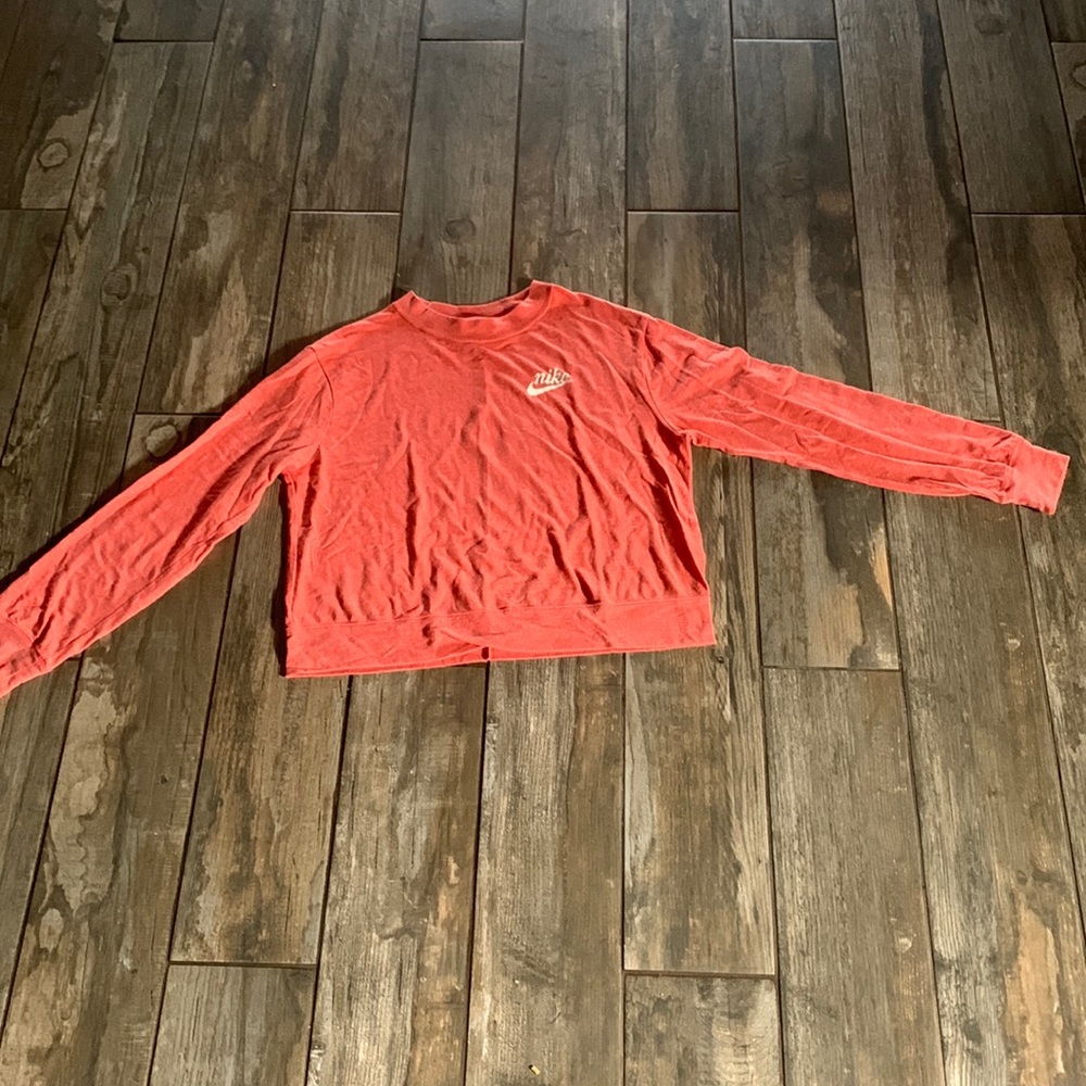 Coral Oversized Nike Crewneck/ Long Sleeve